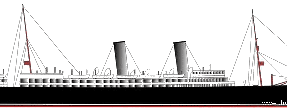Ship SS Esperia [Ocean Liner] (1918) - drawings, dimensions, pictures